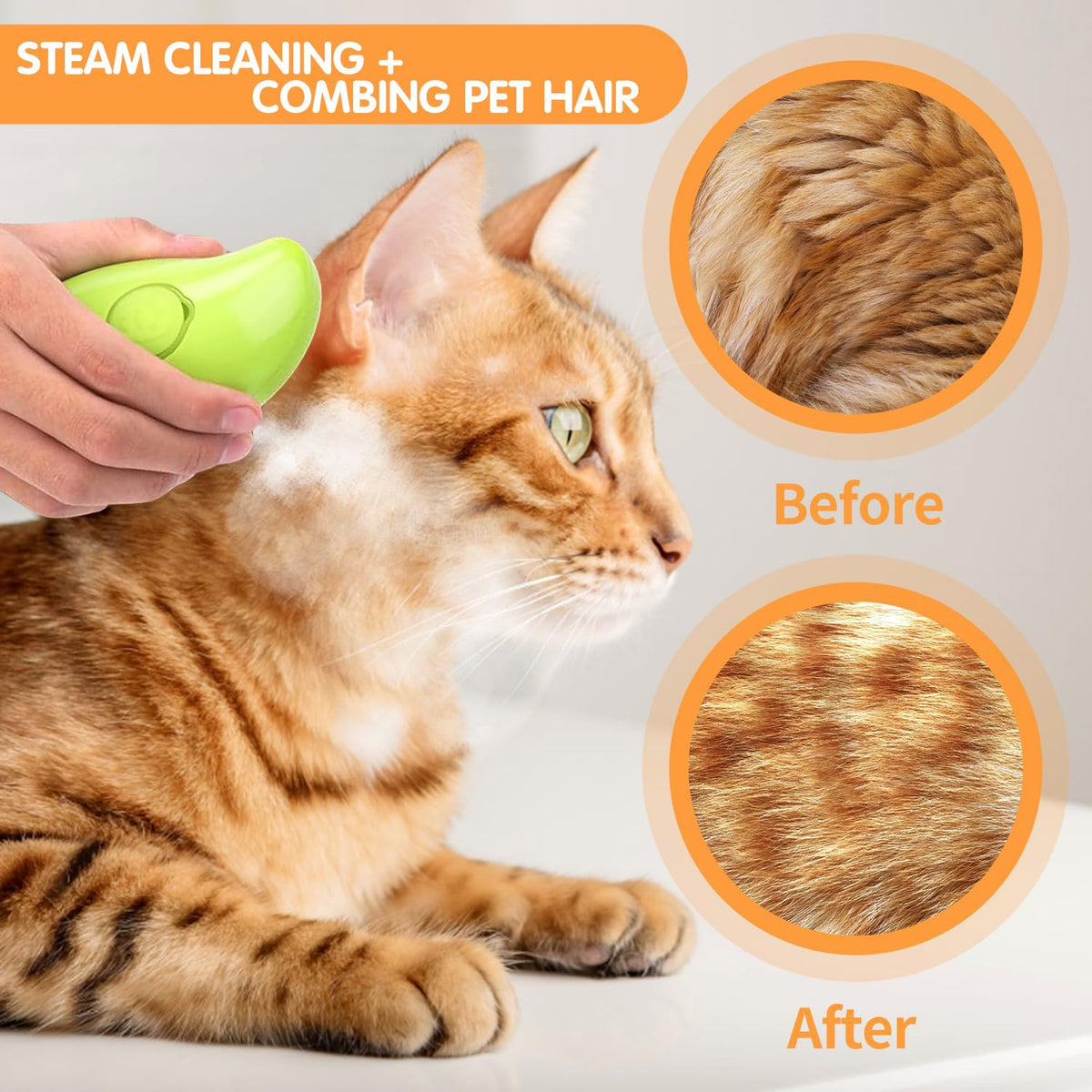 Rechargeable Pet Steam Brush