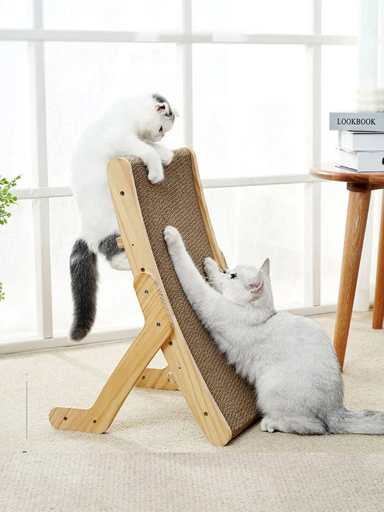 Wooden Cat Scratch Bed