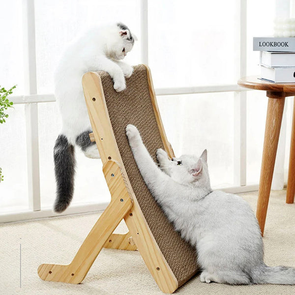 Wooden Cat Scratch Bed